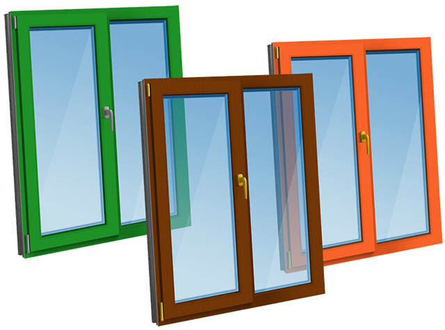 Цветные пластиковые окна - коричневые, серые по доступной цене фото Жуковский