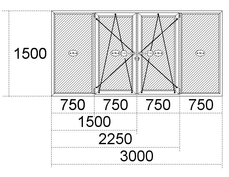 Стандартные окна ПВХ: размеры - высота и ширина Жуковский